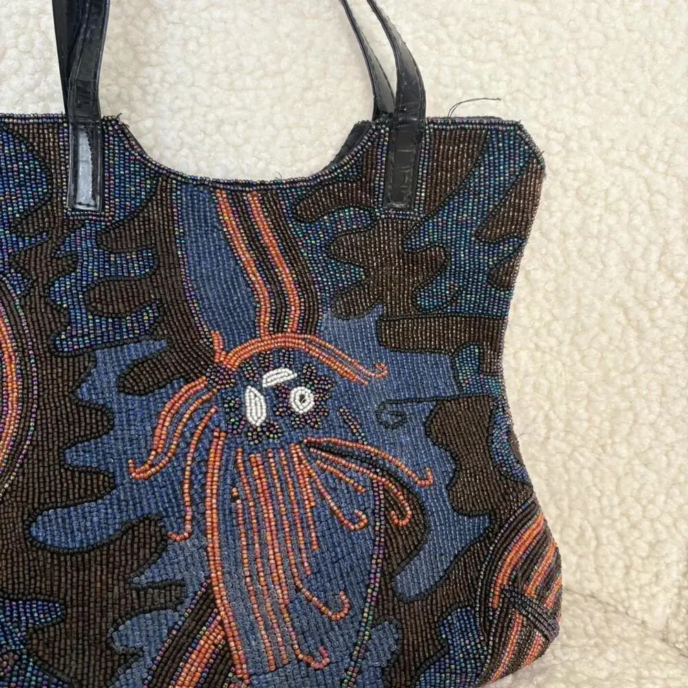 VINTAGE BEADED ART DECO BAG - Picture 3 of 4